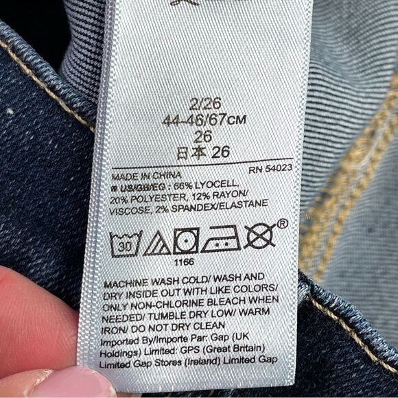 Gap Jeans Women’s 2 Blue Dark Wash Slim Fit Cropped Skinny Leg Low Rise Denim - Picture 8 of 14